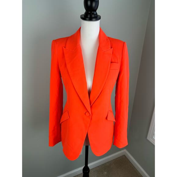 NWT Generation Love Hudson Crepe Blazer - Papaya - Small - Picture 1 of 9